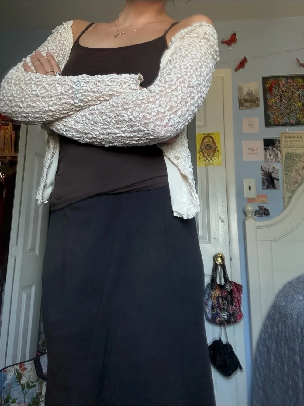 Anthropologie Scoop Neck Lace Cardigan